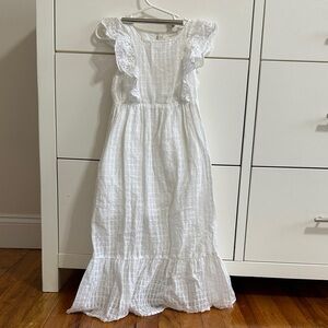 Cat & Jack White Ruffled Sleeve Maxi Dress for Girls